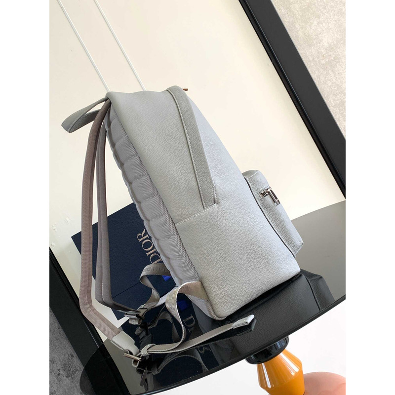 D*or rider backpack D*or grained calfskin with ch**an D*or 1947 signature gray