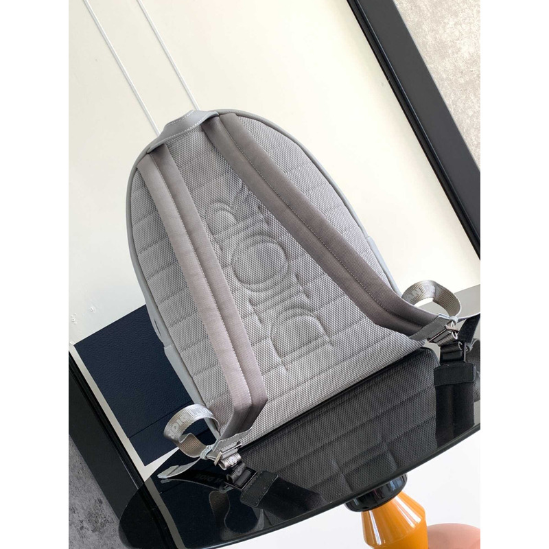 D*or rider backpack D*or grained calfskin with ch**an D*or 1947 signature gray