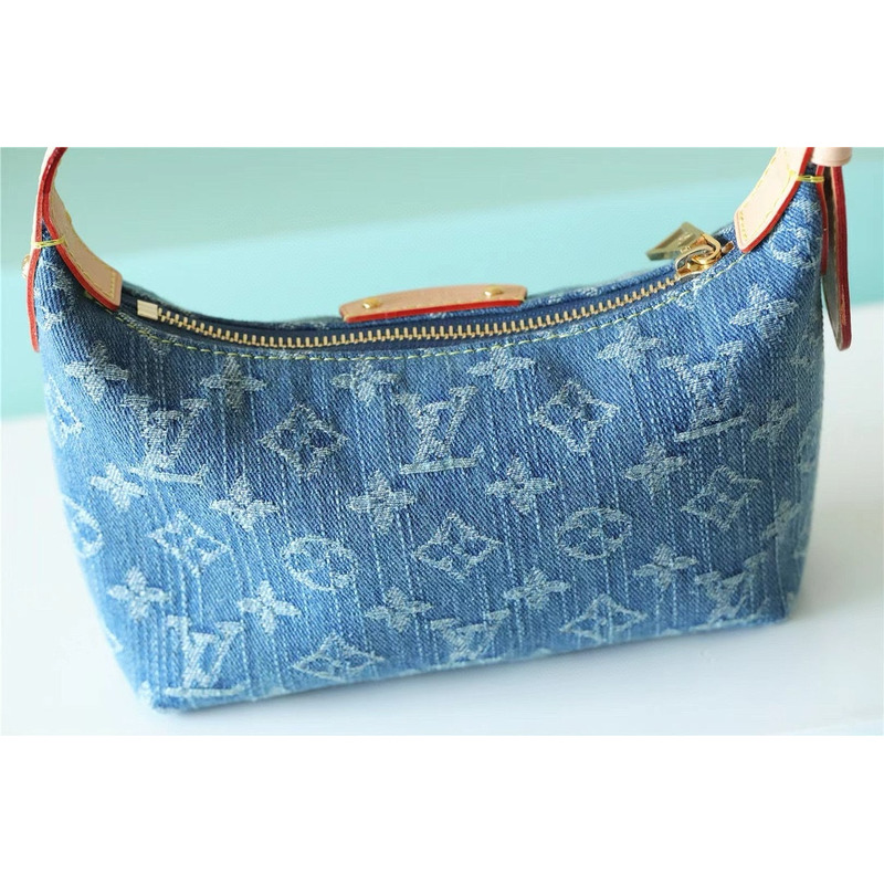 l**is V*t*n hills pochette bag denim blue