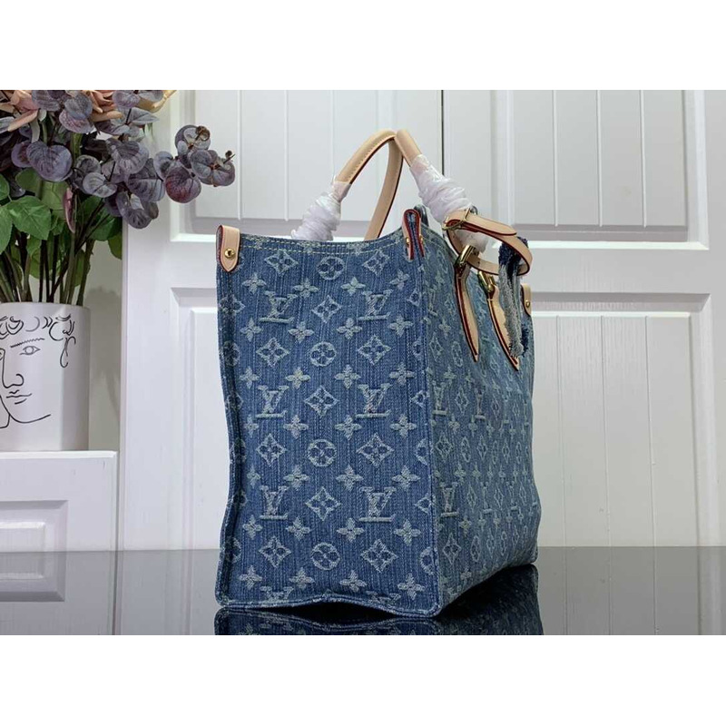 l**is V*t*n onthego mm tote bag denim blue