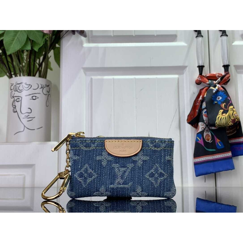 l**is V*t*n key pouch denim blue