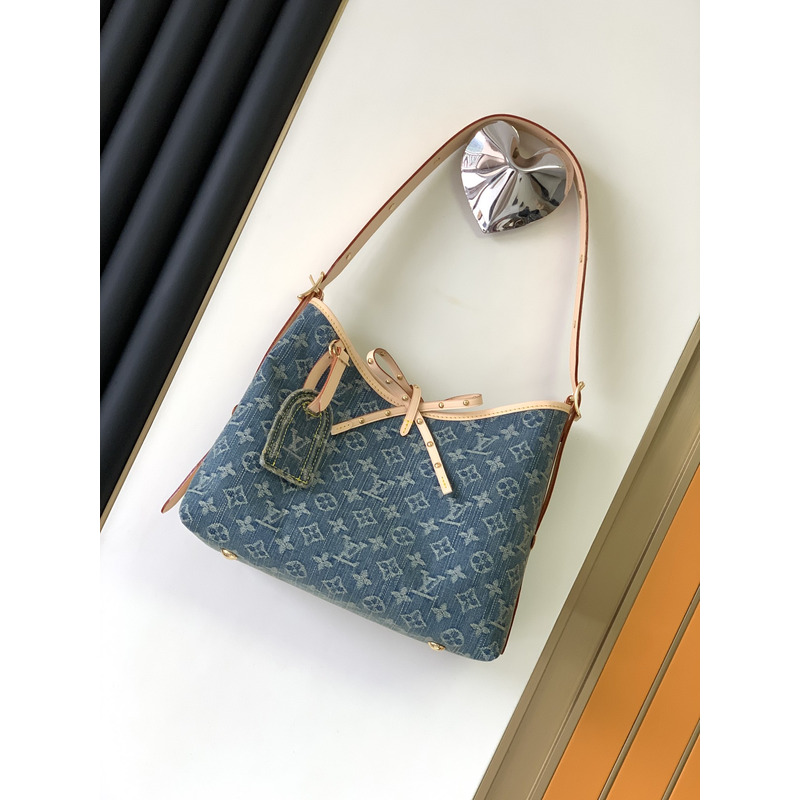 l**is V*t*n carryall pm monogram denim blue