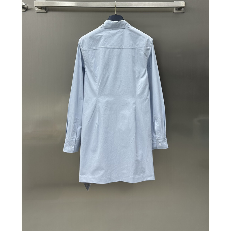 l**is V*t*n zip waist shirt dress blue