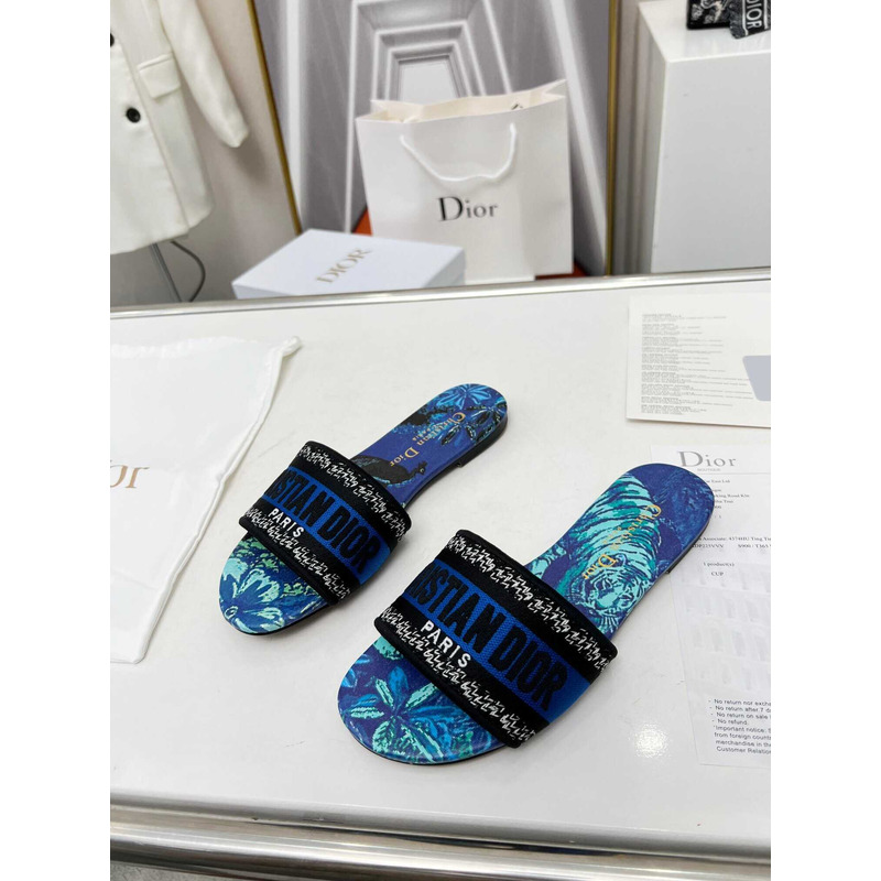 D*or dway slide multicolor embroidered cotton blue