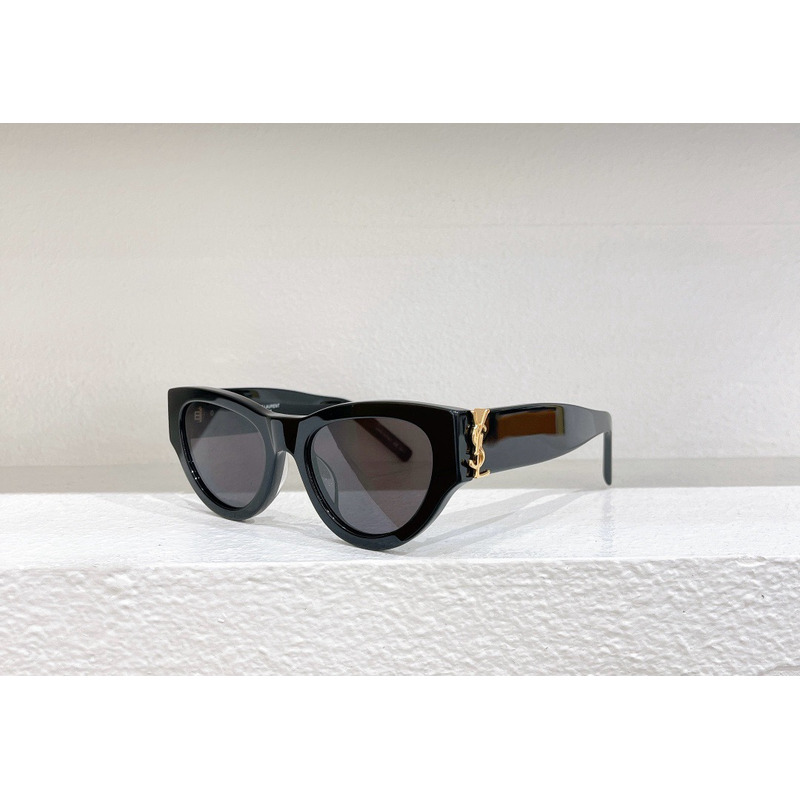 Saint Laurent Eyewear Logo Black Sunglasses