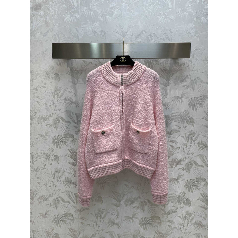 Ch*el wool jacket pink