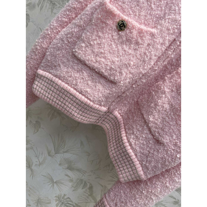 Ch*el wool jacket pink