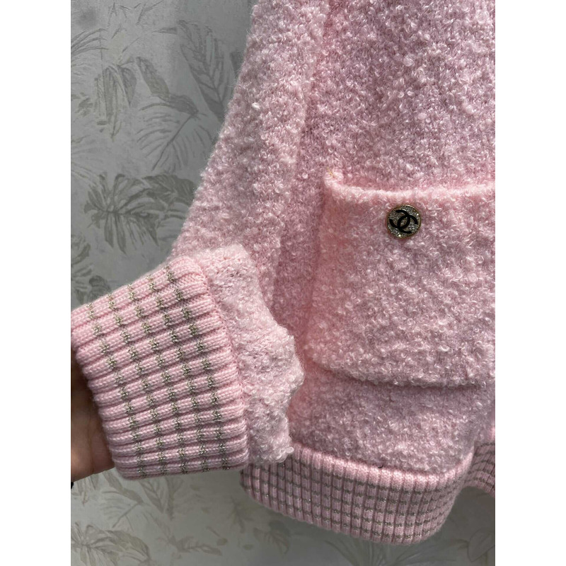 Ch*el wool jacket pink