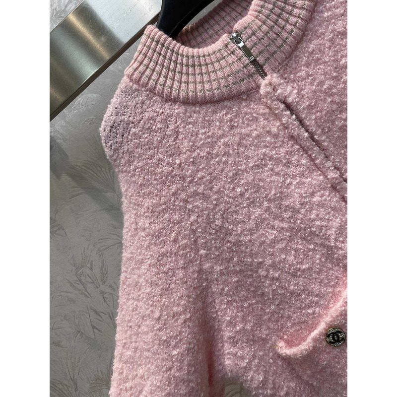 Ch*el wool jacket pink