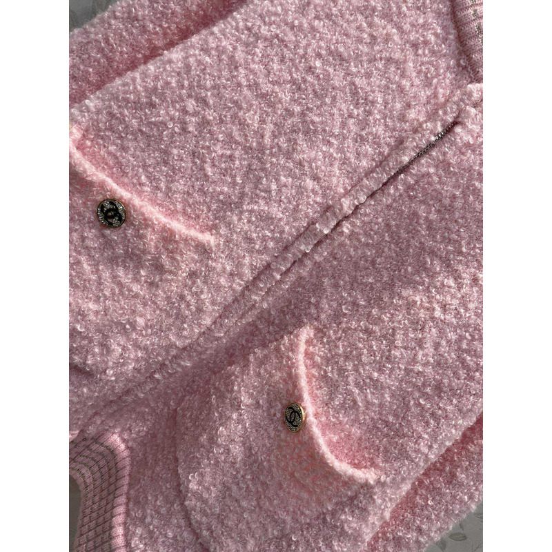 Ch*el wool jacket pink