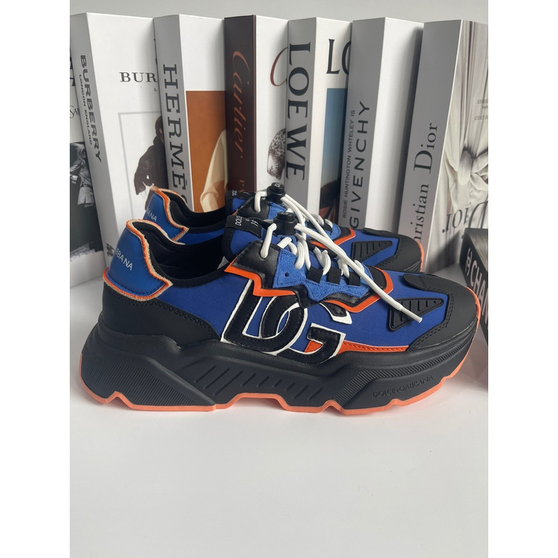 Dolce & Gabbana Dg Logo Daymaster Sneakers In Blue And Black