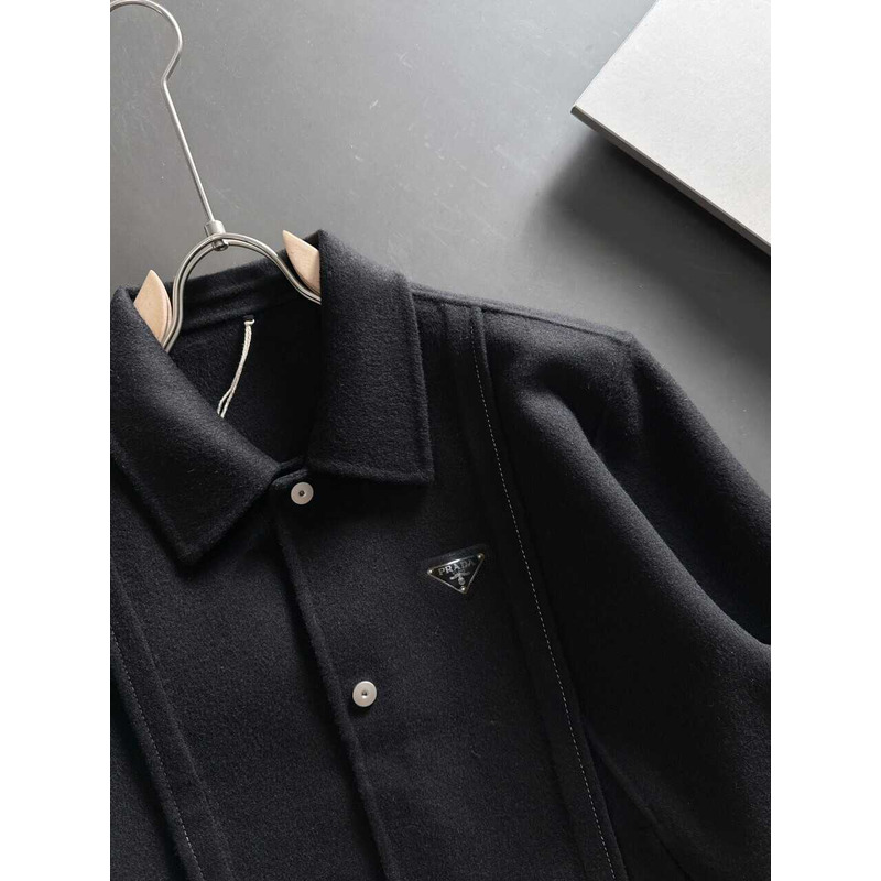 Pra*a button-up jacket  black