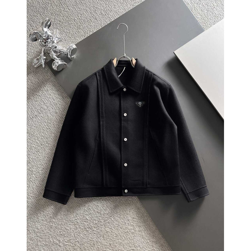 Pra*a button-up jacket  black