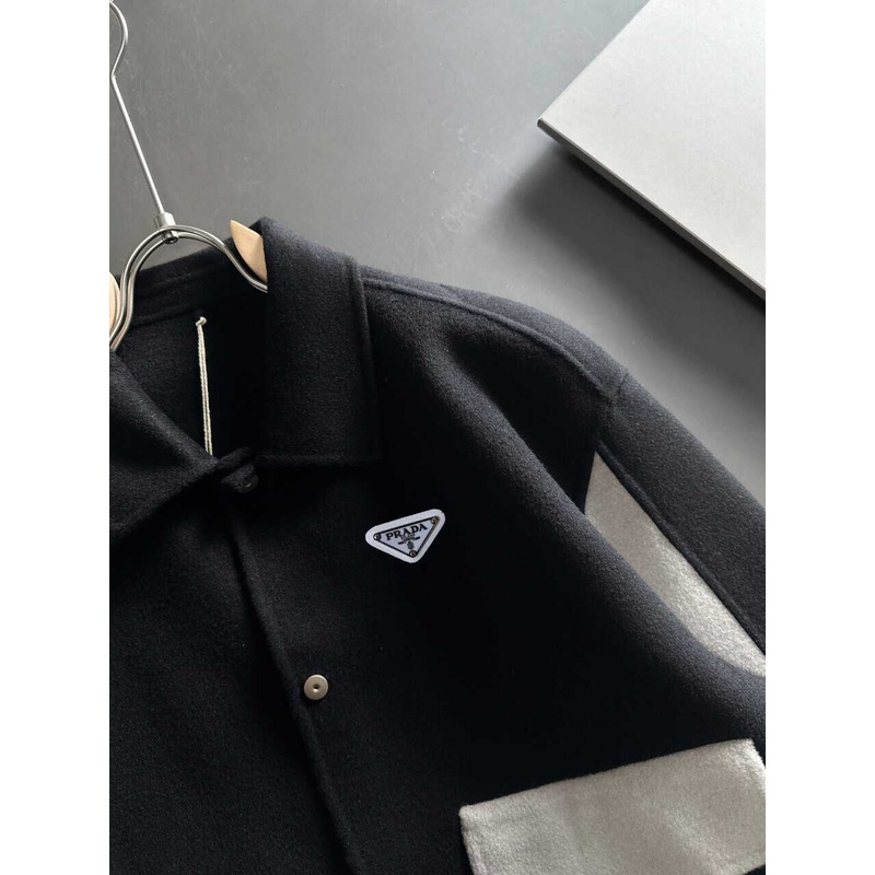 Pra*a button-up jacket  black and white