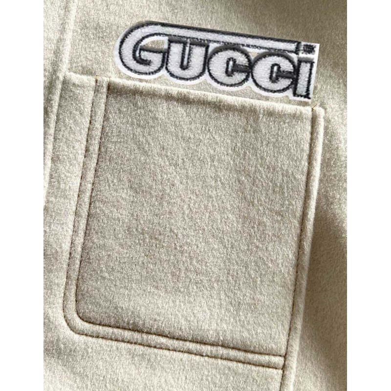 G*u*i button-up jacket with logo white