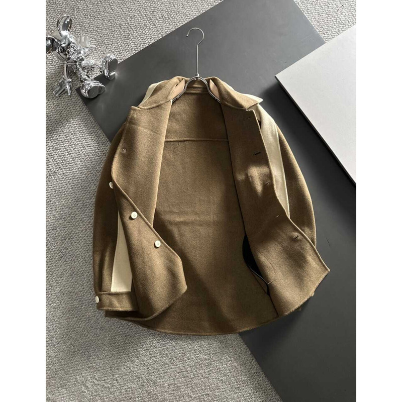 G*u*i shirt coat with G*u*i logo khaki green