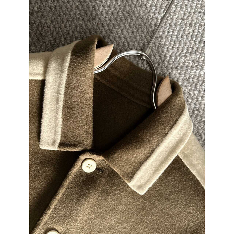 G*u*i shirt coat with G*u*i logo khaki green