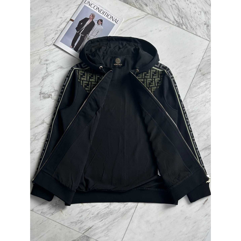 Versace Track Jacket And Pants Black