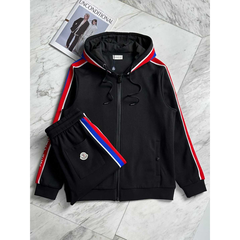 Moncler Hoodie And Pants Black