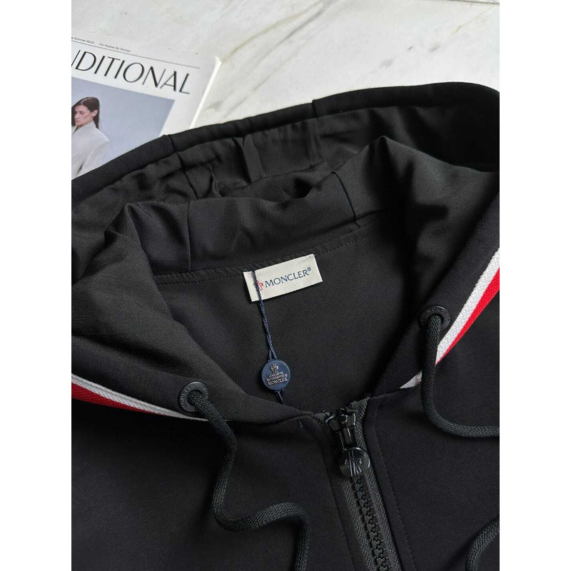 Moncler Hoodie And Pants Black