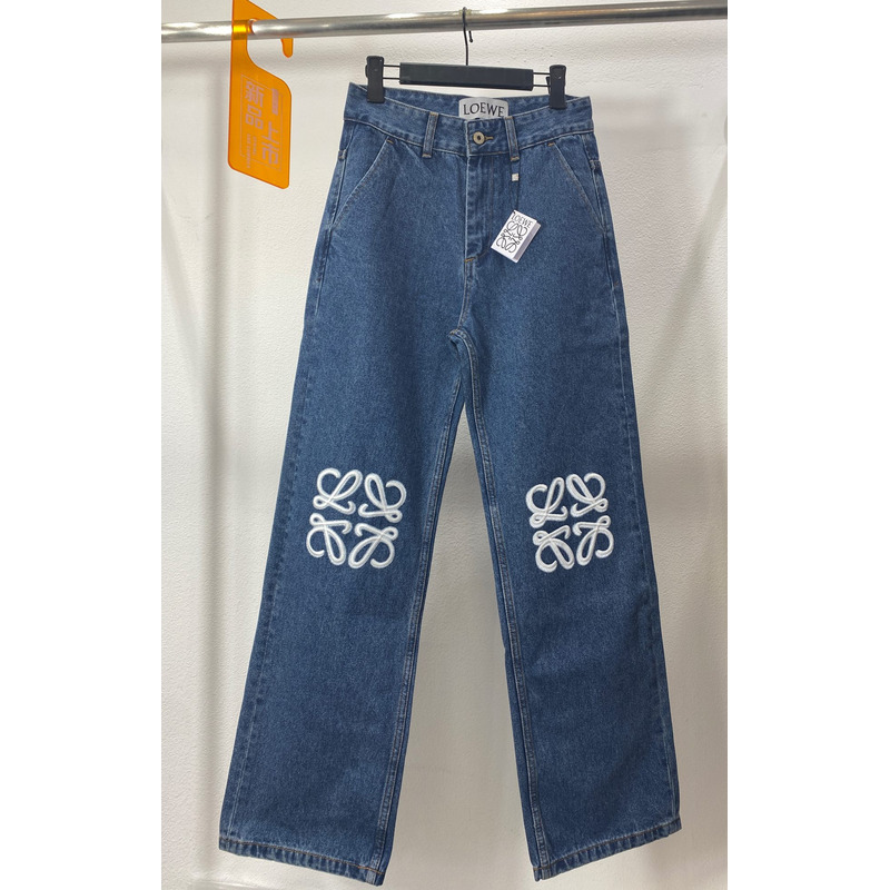 Loewe Logo Jeans Blue