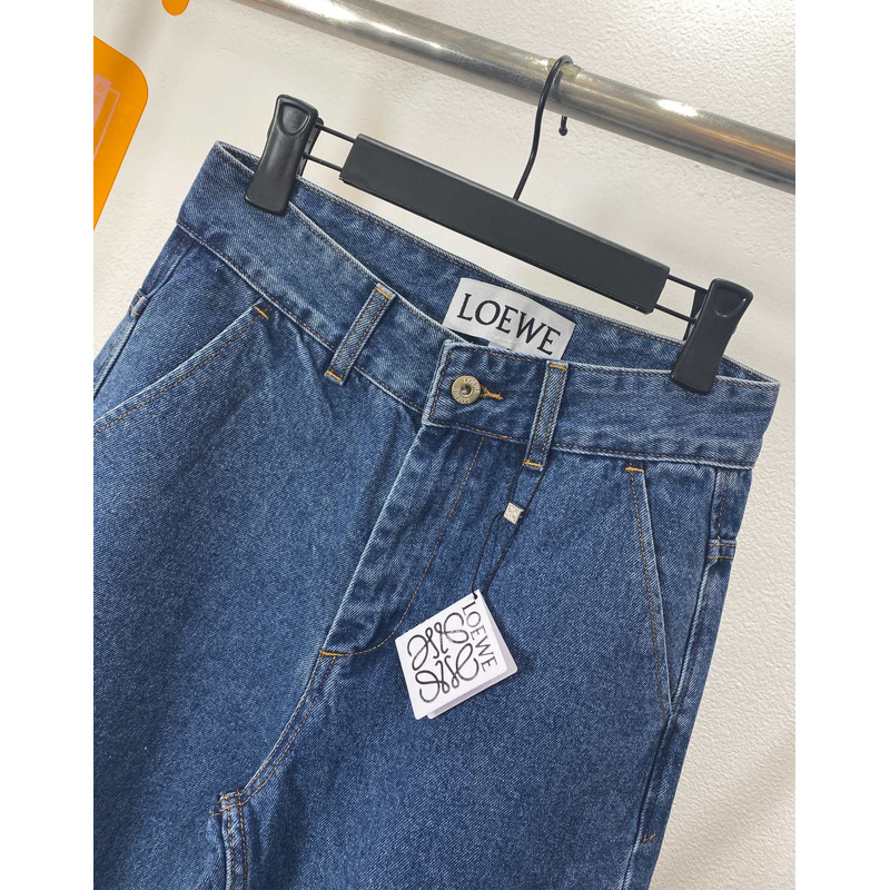 Loewe Logo Jeans Blue