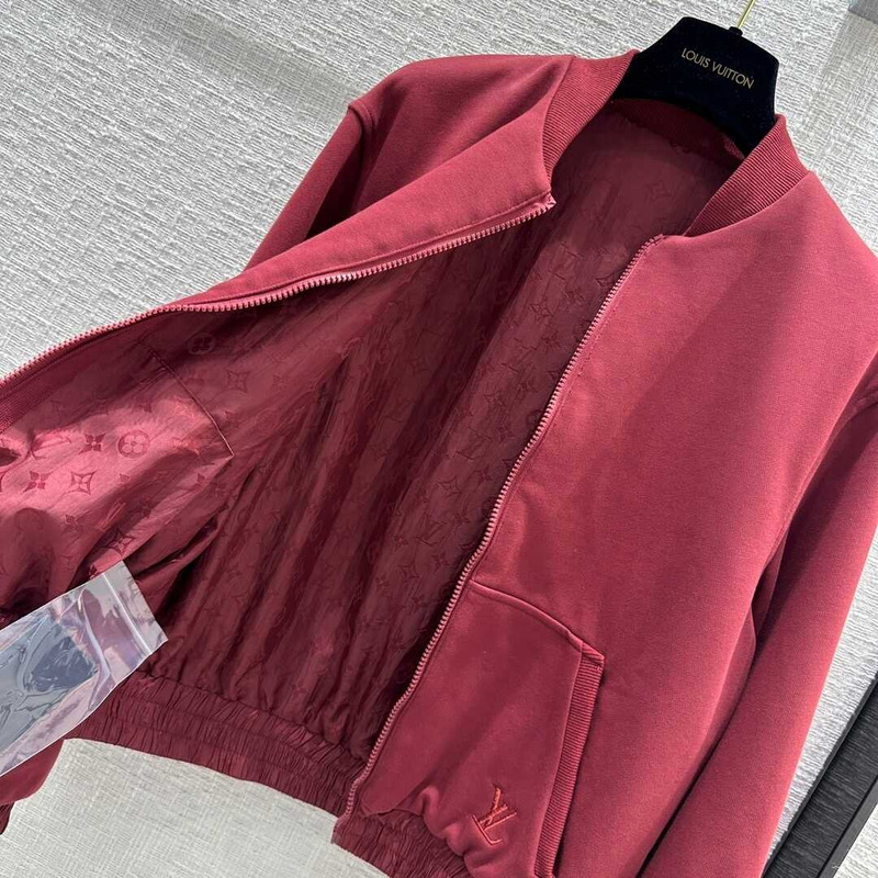 l**is V*t*n zip jacket burgundy