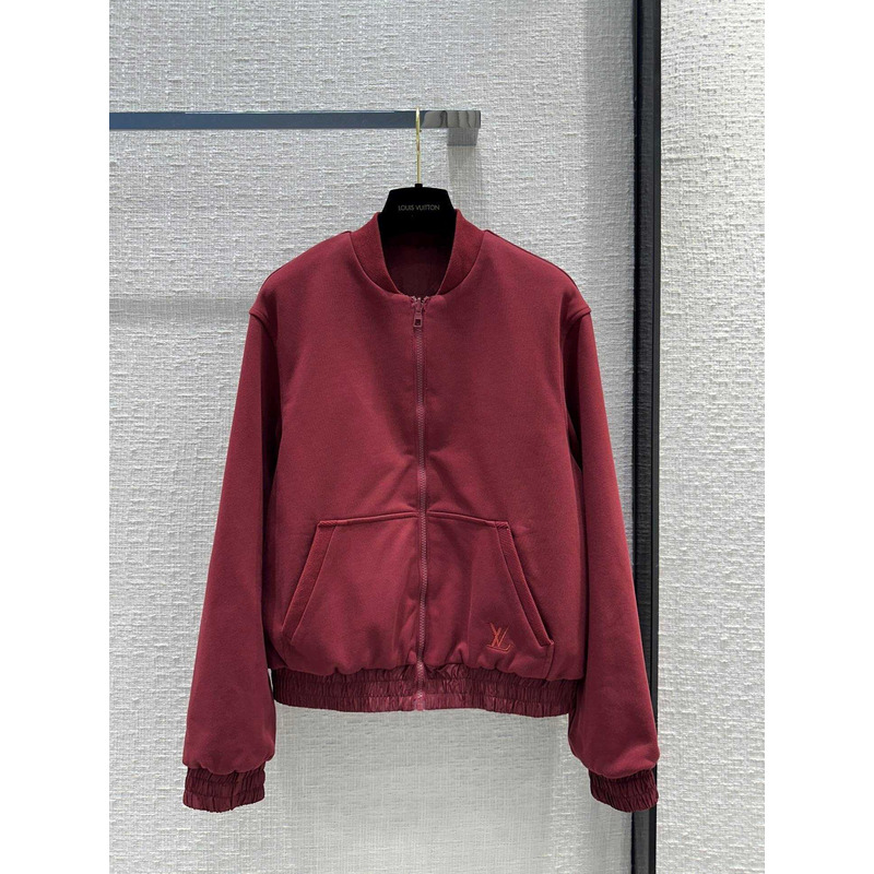 l**is V*t*n zip jacket burgundy