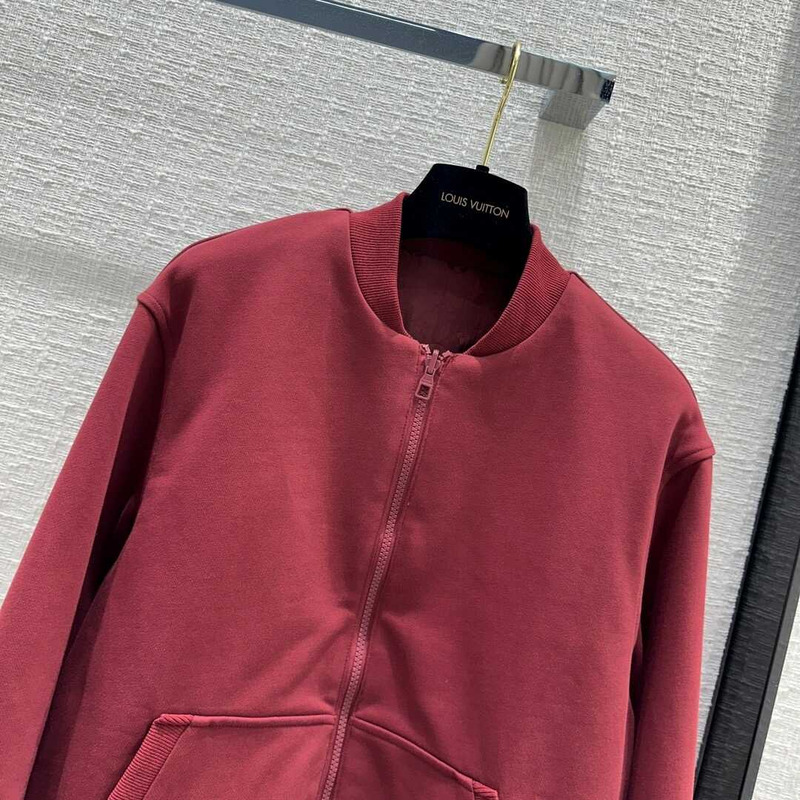 l**is V*t*n zip jacket burgundy