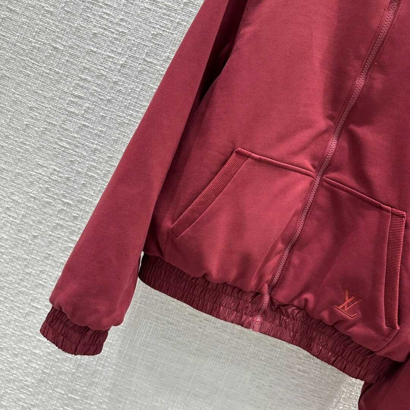 l**is V*t*n zip jacket burgundy