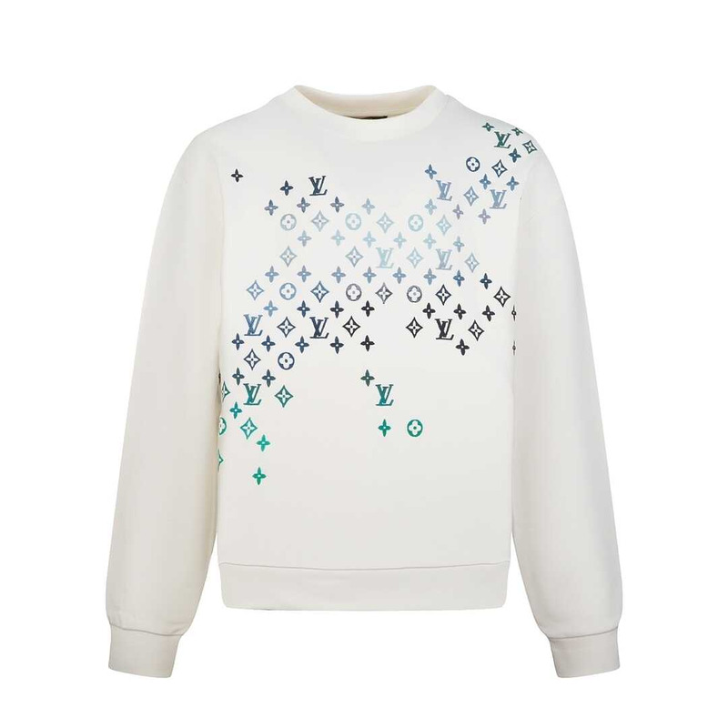 l**is V*t*n embroidered cotton sweatshirt white