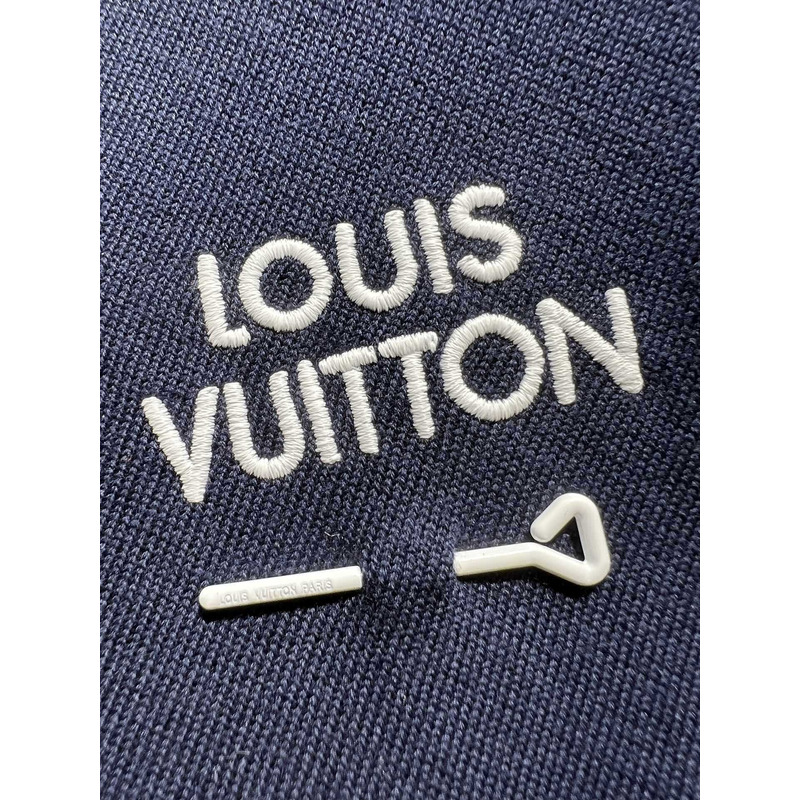 l**is V*t*n t-shirt with lv patch navy blue