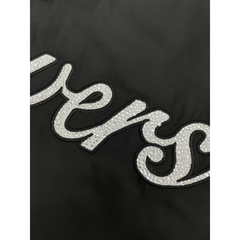 l**is V*t*n logo printed bomber jacket black