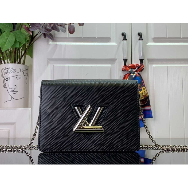 l**is V*t*n twist chain wallet epi noir black