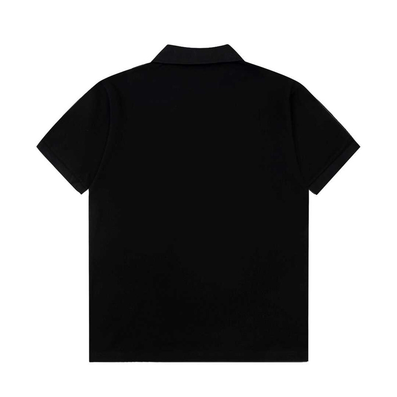 l**is V*t*n cotton pique polo with embroidered lv patch black