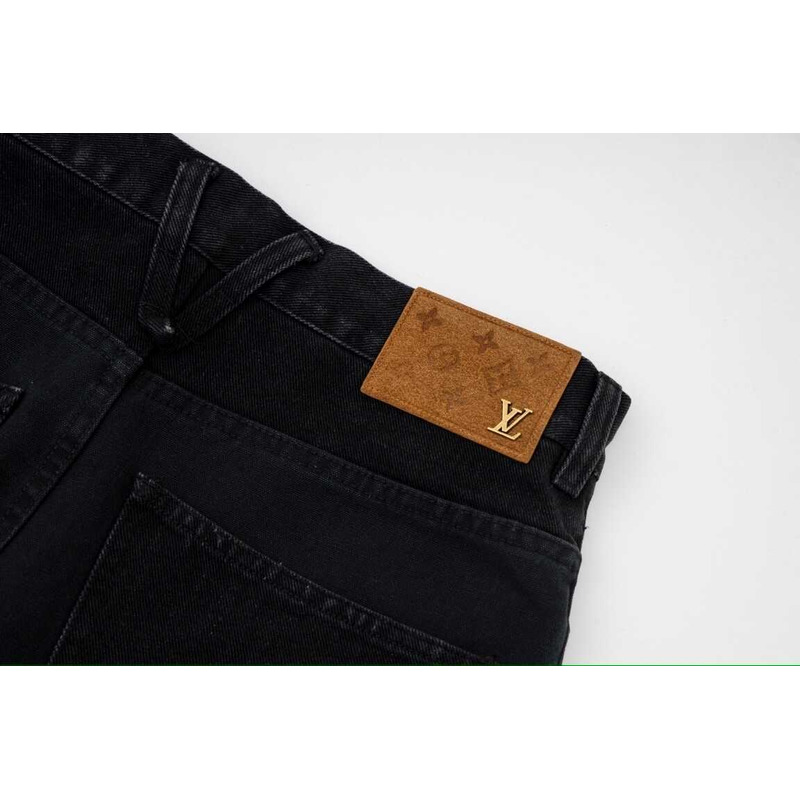 l**is V*t*n denim workwear pants black