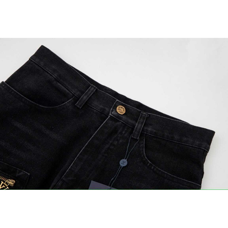 l**is V*t*n denim workwear pants black