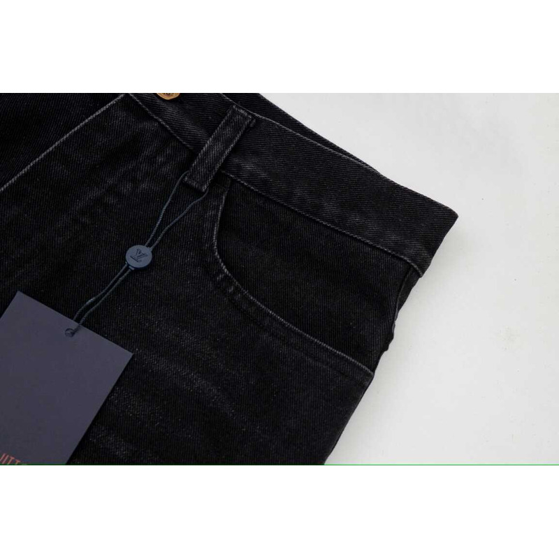 l**is V*t*n denim workwear pants black