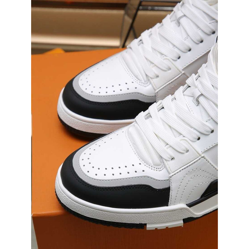 l**is V*t*n lv trainer sneaker boot black and white