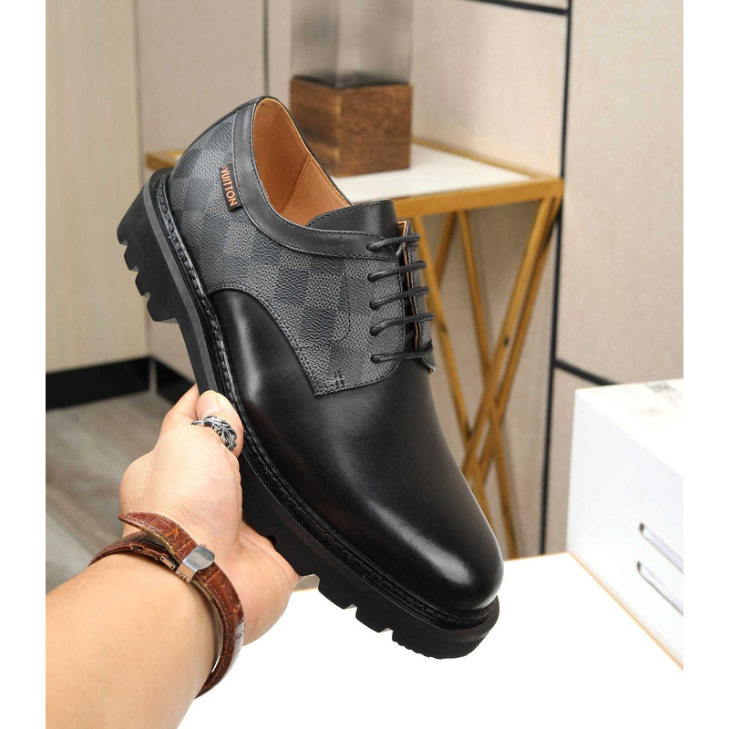 l**is V*t*n patent calf leather derby black