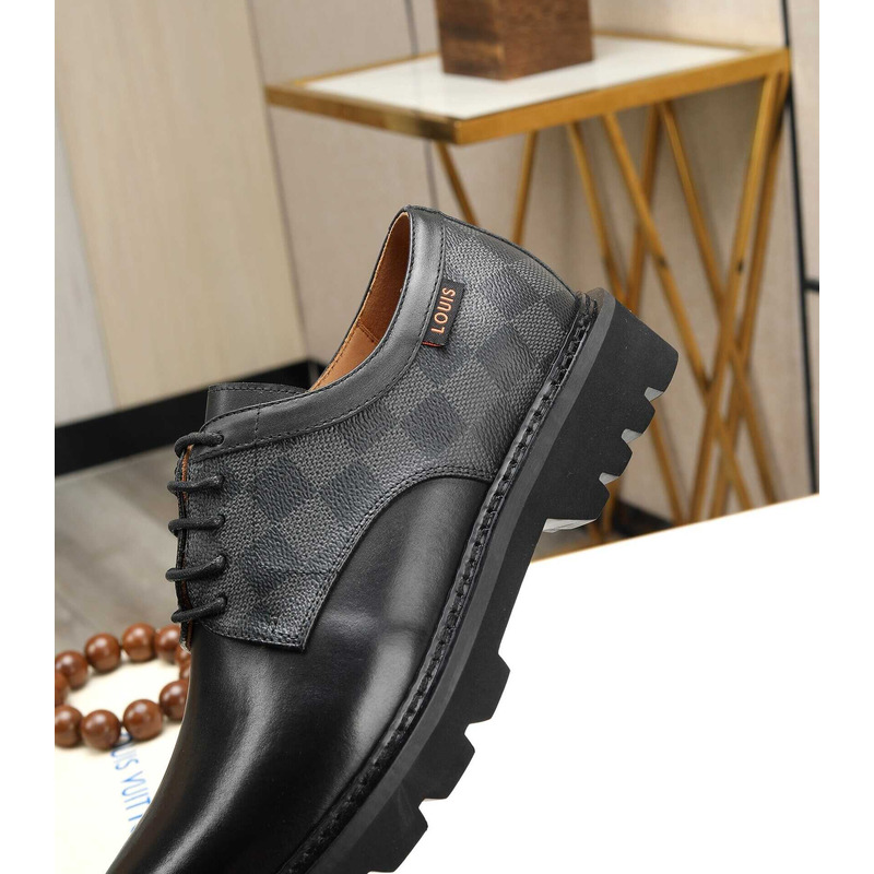 l**is V*t*n patent calf leather derby black