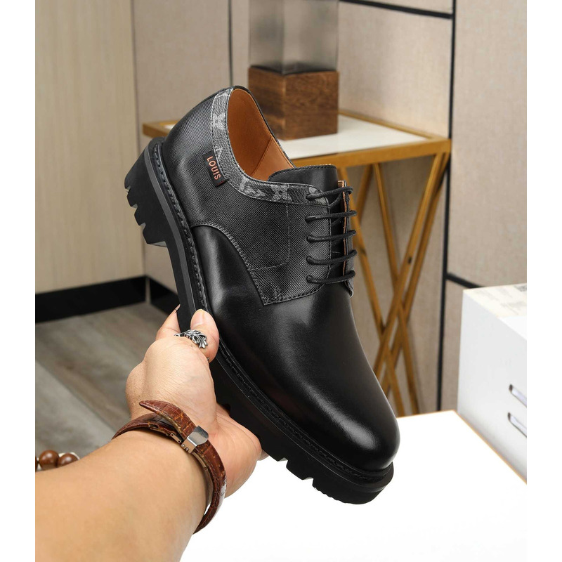 l**is V*t*n patent calf leather derby black