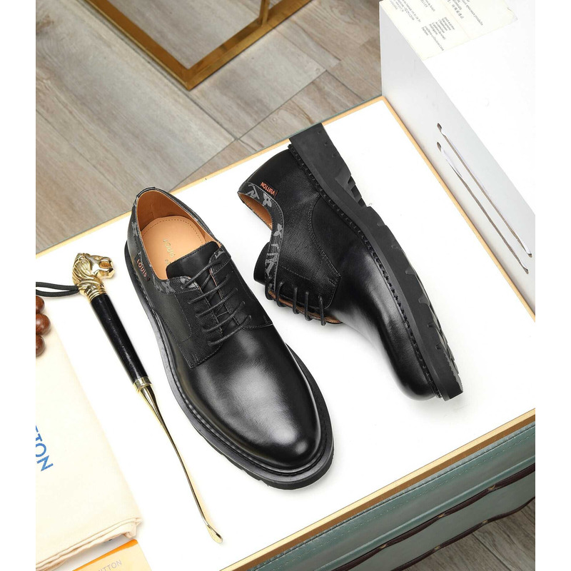 l**is V*t*n patent calf leather derby black