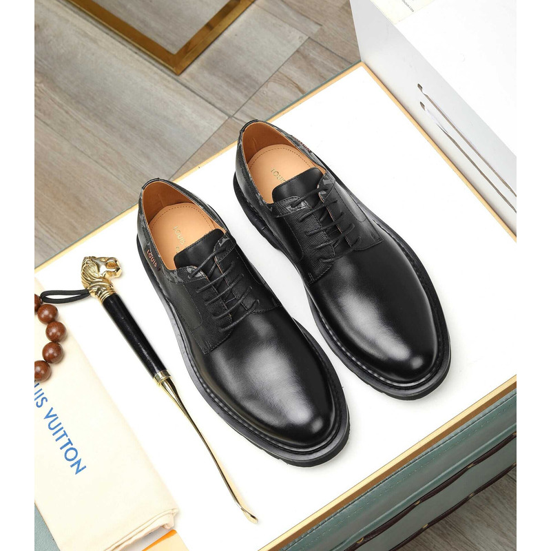 l**is V*t*n patent calf leather derby black