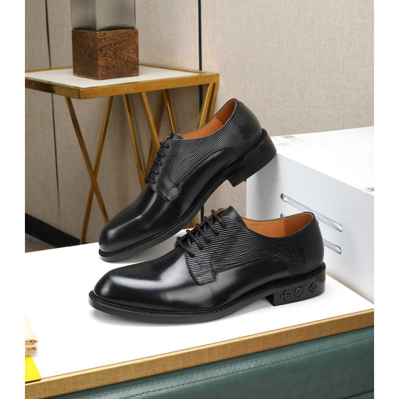 l**is V*t*n patent calf leather derby black