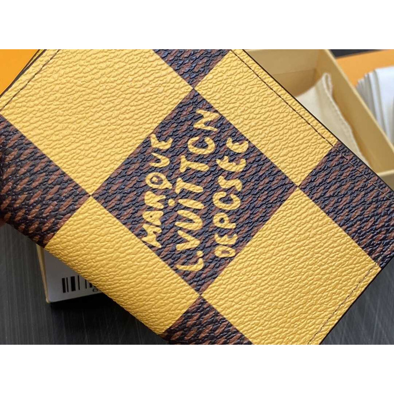 l**is V*t*n pocket organizer damier yellow