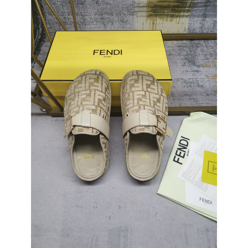 F**di feel chenille flats pigeon grey