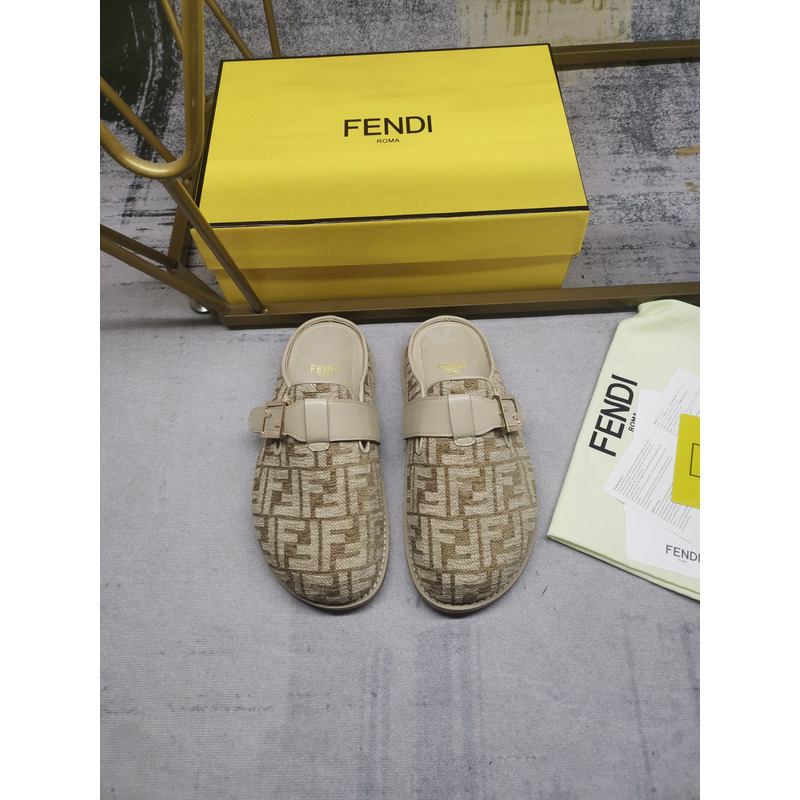 F**di feel chenille flats pigeon grey