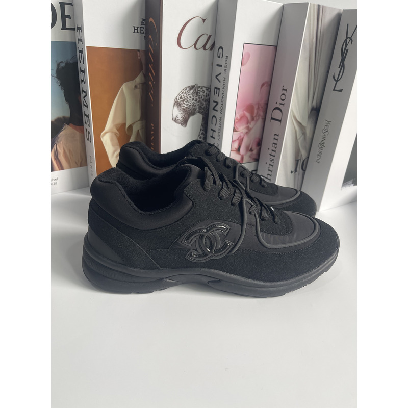 Ch*el cc sneakers black