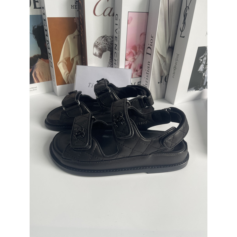 Ch*el dad sandals leather black